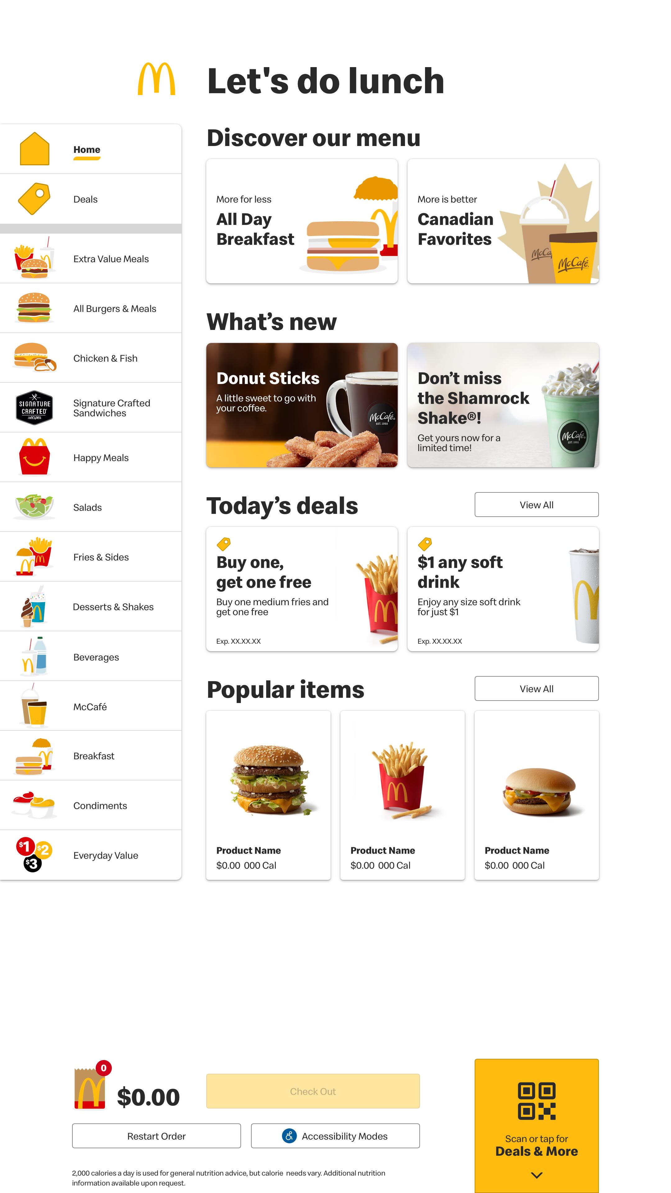 McDonald's Kiosk - McDonald's Kiosk Screen Interface Design - User Experience